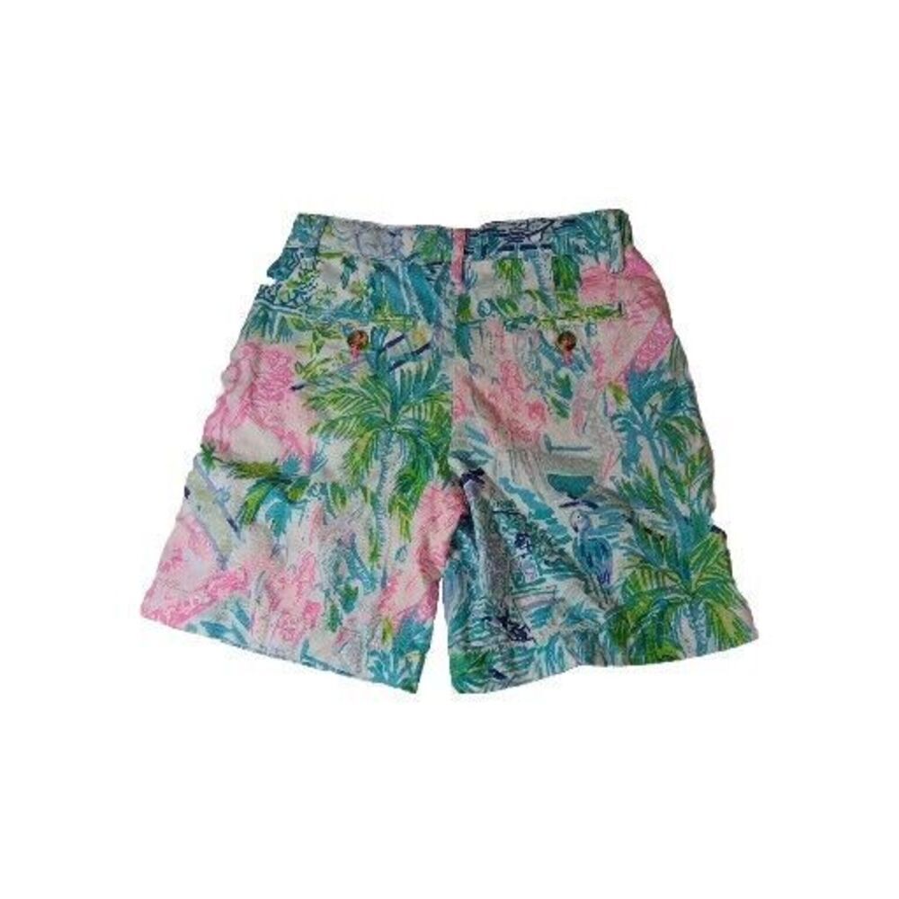 Boys Lilly Pulitzer Beaumont Shorts Size 6 Bohemian Queen Chino Preppy - Picture 2 of 10